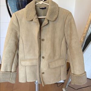 Beige faux  Jacket